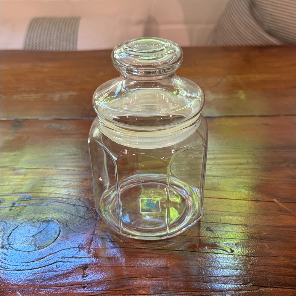 Clear Glass Small Canister with seal